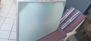 Mesa Rectangular Cristal y Metal