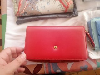 Cartera Tous Roja Oso Dorado