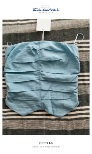 Top palabra de honor azul Pull&Bear