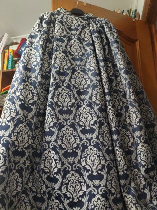 Falda de fallera azul y blanco