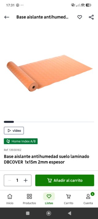 Base aislante para suelo laminado
