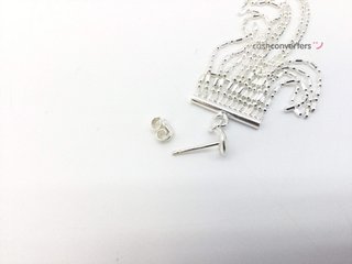 pendientes plata 925mm