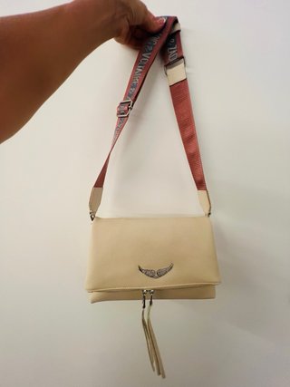 Bolso Zadig & Voltaire Beige con Correa Rosa