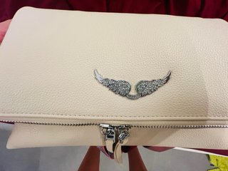 Bolso Zadig & Voltaire Beige con Correa Rosa