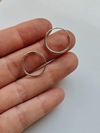 Pendientes Aro Plata de Ley de 14 mm
