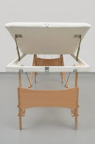 Camilla de masaje plegable de madera + accesorios