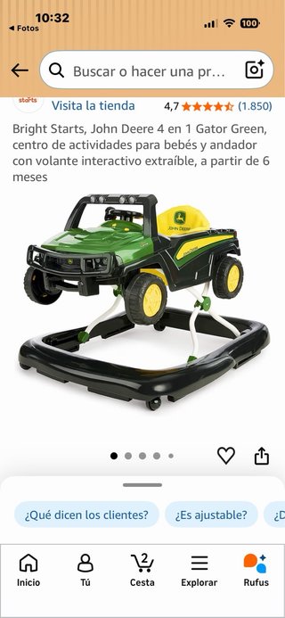 Correpasillos John Deere 4 en 1
