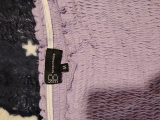 Top Morado Tirantes Smock Talla M