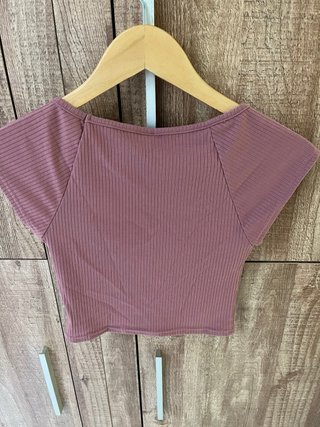 Camiseta rosa manga corta
