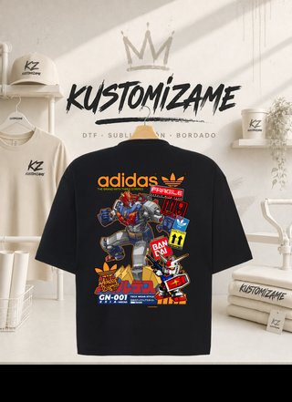 Camiseta Adidas Estilo Gundam Anime Unisex