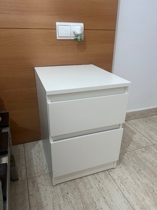 2 Mesitas Noche Kullen IKEA Blancas