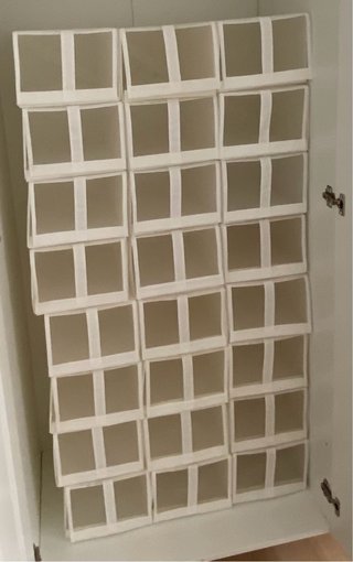 18 cajas organizadoras Ikea tela beige