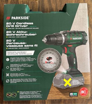 Taladro Atornillador Parkside 20V + Maletín