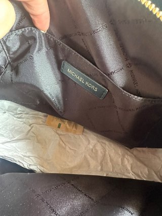 Bolso Michael Kors Negro Piel Chevron Cadena