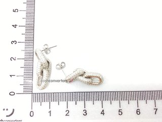pendientes plata 925mm con piedra con circonita