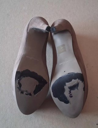 Décolleté donna camoscio grigio tortora