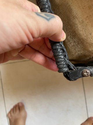 Baúl de mimbre con tapa y forro