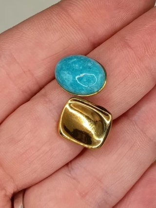 Anillo Acero Aguamarina