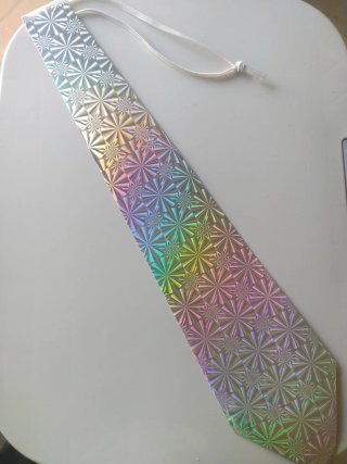 Corbata fiesta cartón holográfica