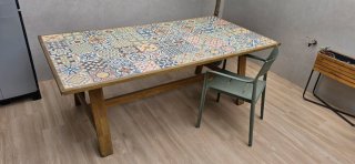 Mesa de madera Soho multicolor