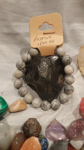 Pulsera Jaspe Picasso 10mm