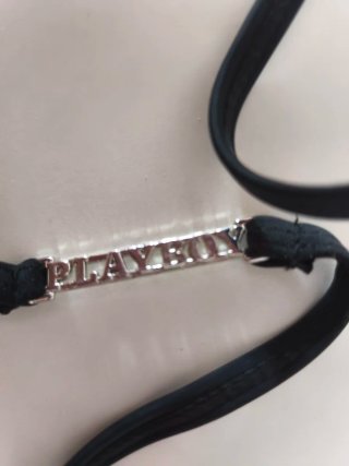 Top Bikini Playboy Rosa y Blanco Talla M
