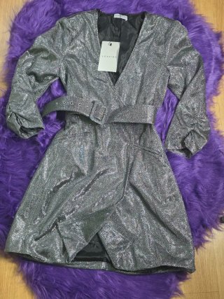 Vestido Loavies Plateado Talla S