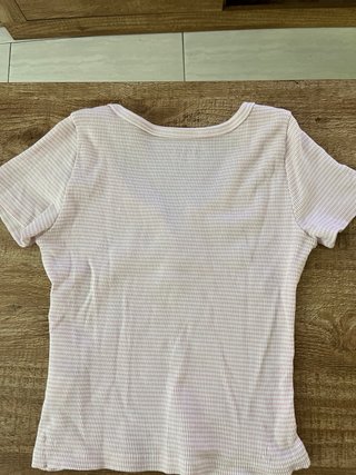 Camiseta Rosa Manga Corta