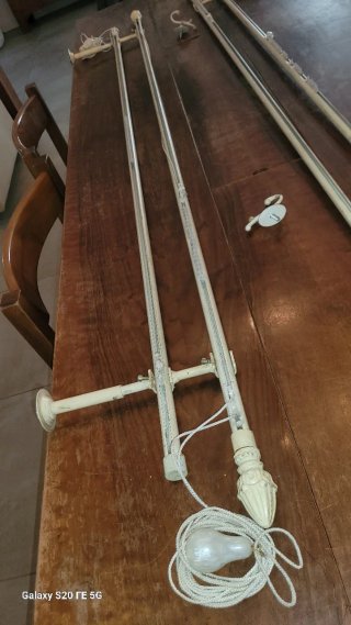 Coppia bastoni DOPPI tende ferro Venezia