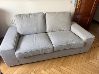 Sofá gris de tela Ikea