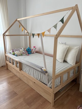 Cama Montessori con cama nido