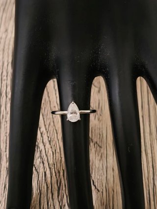 Anello Argento S925 Moissanite Regolabile