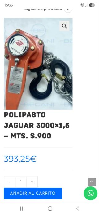 Polipasto Jaguar 3000kg