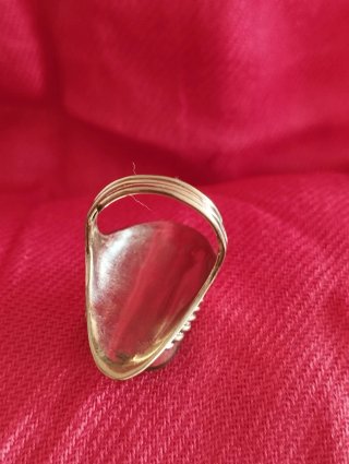 Anillo Alpaca Ajustable Piedra Natural Verde