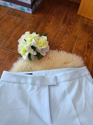 Pantalón Zara Azul Claro Pinzas