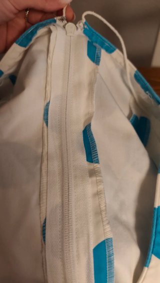 Traje Flamenca Lunares Azul y Blanco