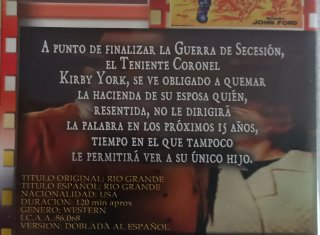 Río Grande dvd
