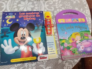 Lotes 2 libros infantiles con luz y sonido