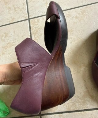 Camper donna sandali in pelle e zeppa legno n.39