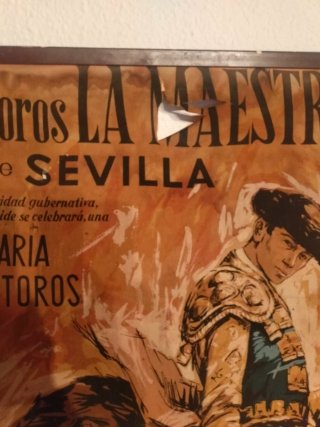 Cartel Tela Corrida de Toros Sevilla