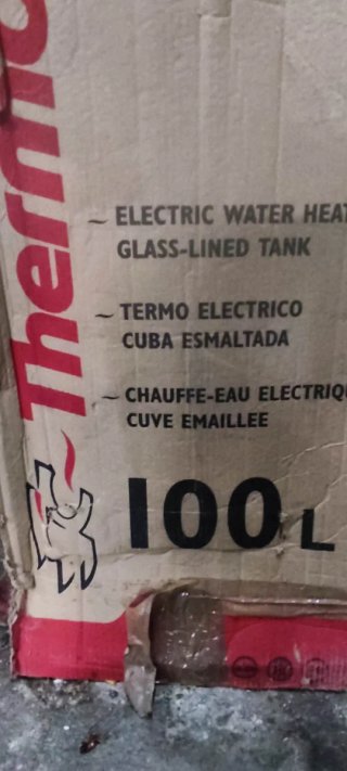 Termo Eléctrico 100L Glass-Lined Tank