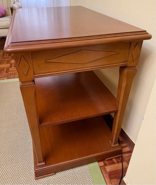 Conjunto 3 mesas centro madera y cristal