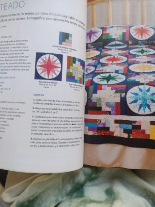 Quilts modernos con el diseño log cabin