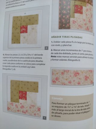 Quilts modernos con el diseño log cabin