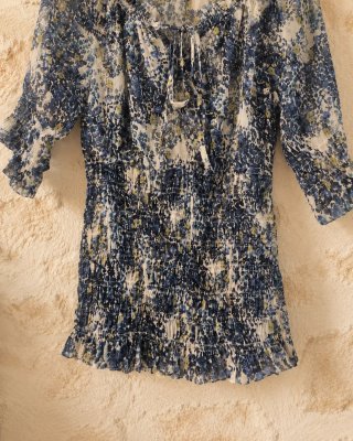 Blusa Trucco floral azul talla S