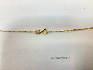cadena oro 18k con piedra 20cm