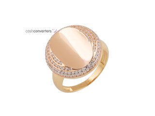 anillo oro 18k con piedra con circonita t. 13 (16,88 mm)