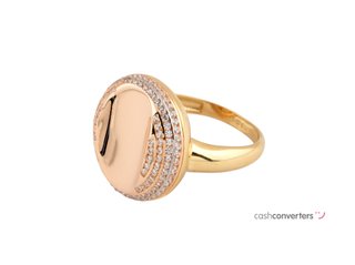 anillo oro 18k con piedra con circonita t. 13 (16,88 mm)