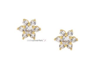 pendientes oro 18k con piedra