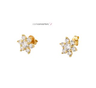pendientes oro 18k con piedra